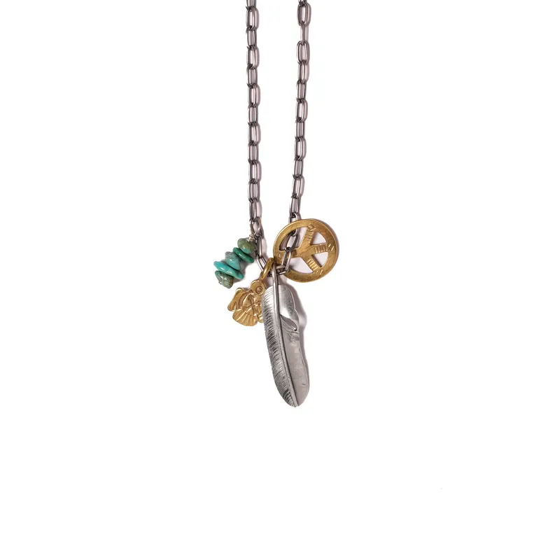 Atease - Small Feather 4 Set Necklace